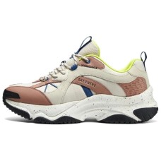 Skechers Street Cushioning, Slip Resistant, And Abrasion Resistant Low Top Running Shoes Men's White Brown Белый Коричневый, 40