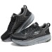 Skechers MEN'S GO Slip-Resistant Low-Top Casual Running Shoes Men Black Gray Color Black Gray Color, 39.5