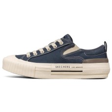 Skechers New Moon Low Canvas Shoes Navy Women's 35