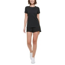 Women's Cotton Short-Sleeve Crewneck T-Shirt Черный, 2XL