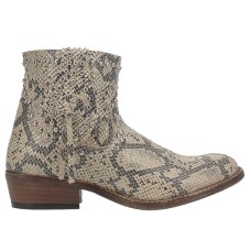 Dingo Clementine Snake Print Round Toe Studded Booties Womens Beige Casual Boots 8.5