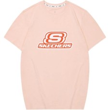 Skechers T Shirt Unisex Peach Pink peach powder, M