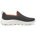 Skechers Go Walk Fle Slip-Resistant Low-Top Casual Shoes Men's Gray Orange Gray Orange, 42
