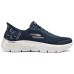 Skechers Go Walk Fle Hands Free Slip-Ins Wear-resistant And Lightweight Low-Top Casual Shoes Women's Blue Сине-розовый, 35