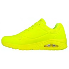 Skechers Uno Stand Uno STAND ON AIR Non-slip Wear-resistant Shock Absorption Low-Top Casual Shoes Men's Neon Yellow 41