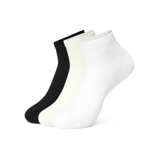 Skechers Ankle Socks Unisex 3 Pack 3 Pack (Bright White/Cream Beige/Black/043X), M