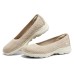 Skechers Go Walk 6 Cushioning Anti-Slip Wear-Resistant Breathability Low-Top Casual Shoes Women's Taupe 37.5