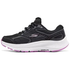 Skechers Women's GO Series Breathable Coverage Low Top Running Shoes Women's Black Purple Черно-фиолетовый, 37.5