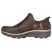 Skechers Slip Ins Anti Slip Wear Resistant Low Top Casual Shoes Women's Brown Коричневый, 35
