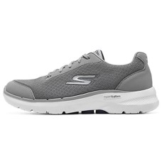 Skechers Go Walk 6 Cushioning Anti-Slip Wear-Resistant Breathability Low-Top Casual Shoes Men's Gray 43.5