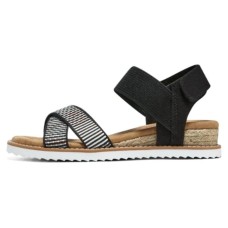 Skechers Desert Kiss Cross Strap Casual Sandal 'Brown Black' Women's 35