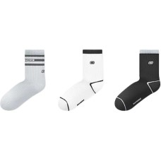 Skechers Sports Alliance Series Mid Calf Socks Unisex 3 Pack 3 Pack (Gray+White+Black), M