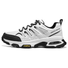 Skechers Cushioning, Slip Resistant, And Abrasion Resistant Low Top Running Shoes Men's White Black 42
