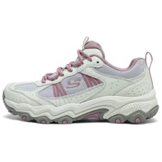 Skechers OUTDOOR Anti-Slip Wear-Resistant Low-Top Trekking Shoes Women's Gray Light gray/purple/LGPR, 37