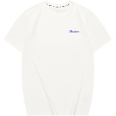 Skechers Colorful T Shirt Unisex Marshmallow White Белый, XL