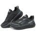 Skechers MEN'S GO Cushioning Wear-Resistant Low-Top Casual Running Shoes Men's Black Черный, 42.5