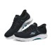 Skechers GO WALK 7 Cushioned Anti-Slip And Wear-Resistant Lightweight Low-Top Casual Running Shoes Women's Black Blue Черно-зеленый, 37