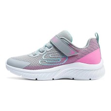 Skechers Abrasion Resistant Breathable Kids Lifestyle Shoes Gray Pink Kids' Gray Pink, 28.5