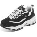 Skechers D'LITES 1.0 Anti-Slip And Wear-Resistant Warm Low-Top Chunky Sneakers Women's Black White Черно-белый, 37.5