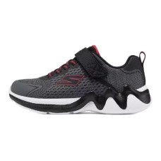 Skechers Kids BOYS Anti Slip Wear Resistant Low Top Kids' Running Shoes Black Teenagers Black Red/Gray, 27.5