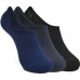 Skechers Ankle Socks Unisex 3 Pack 3 Pack (Ebony+Beauty Black+Medieval Blue), S
