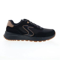 Skechers Fury Retro Jogger 183266 Mens Black Suede Lifestyle Sneakers Shoes 11