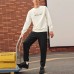Skechers Colorful Sweatshirt Unisex Marshmallow White Marshmallow white 0074, M