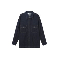 UNIQLO Denim Jacket Unisex Navy Blue Синий, 165/84A