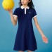 Skechers SS24 Short-Sleeved Dresses Women's Marine Blue Marine Blue/00DU, XL