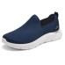 Skechers Cushioned Wear-Resistant Breathable Lightweight Low-Top Casual Shoes Men's Blue White Синий, 43
