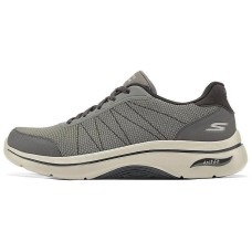Skechers Go Walk Arch Fit Slip-Resistant Low-Top Casual Shoes Men's Gray Серый Белый, 41