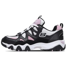 Skechers D'Lites 2.0 Low Top Running Shoes Black/Pink/White Women's 35