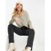 JDY lightweight v neck jumper in beige Бежевый, XS - US 2