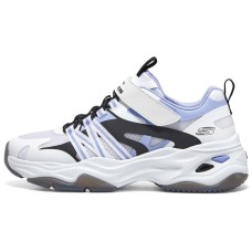 Skechers D'LITES Series 4 Slip Resistant Anti Kick Cushioning Kids Lifestyle Shoes Black Purple Teenagers 27.5