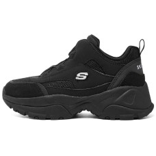 Skechers Sport Cushioning Breathable Low-Top Kids Lifestyle Shoes Black Teenagers Черный, 33