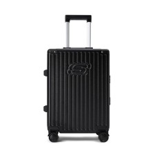 Skechers ABS+PC Trolley Bag 20 Inch Unisex Multicolor Black (Thin Shaft), 20