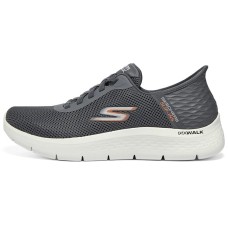 Skechers Go Walk Fle Anti-Slip Wear-Resistant Low-Top Running Shoes Men's Gray Серый, 42.5