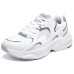 Skechers DLITES Cushioning Anti-Slip Wear-Resistant Breathability Low-Top Chunky Sneakers Men's White Green Белый, 44