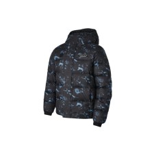 Skechers Sports Collection Down Jacket Men's Black Blue All Over Print Black and Blue All Over Print/037H, 2XL