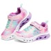 Skechers Flutter Heart Lights Slip Resistant Cushioning Abrasion Resistant Casual Shoes Pink Multicolor Teenagers 36
