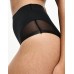 ASOS DESIGN Contouring medium control high waist brief with mesh in black Черный, US 0