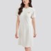 Skechers Sports Alliance Series Short-Sleeved Dresses Women's Marshmallow White Marshmallow white 0074, L