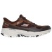 Skechers GO RUN Slip-Resistant Low-Top Running Shoes Men's Brown Brown/White Black, 42