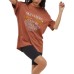 Skechers Sport T Shirt Unisex Imperial Jade Brown Protea Jade Umber/046K, XL