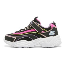 Skechers Slip-Resistant Cushioning Wear-Resistant Kids Lifestyle Shoes Black Purple Kids' 36