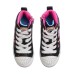 Skechers Heartbeatz Anti-Kick Lightweight High-Top Kids Canvas Shoes Black Pink Kids' Black Pink, 28.5