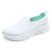 Skechers Go Walk Fle Cushioned Wear-Resistant Lightweight Low-Top Training Running Shoes Women's White Green White green, 39