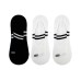 Skechers Colorful No Show Socks Unisex 3 Pack 3 Pack (Black+White+White), M