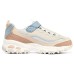 Skechers Anti Slip Wear Resistant Low Top Casual Shoes Natural/Light Blue Teenagers 30