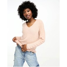 Vero Moda lightweight v neck knitted jumper in pink Розовый, XXS - 2XS
